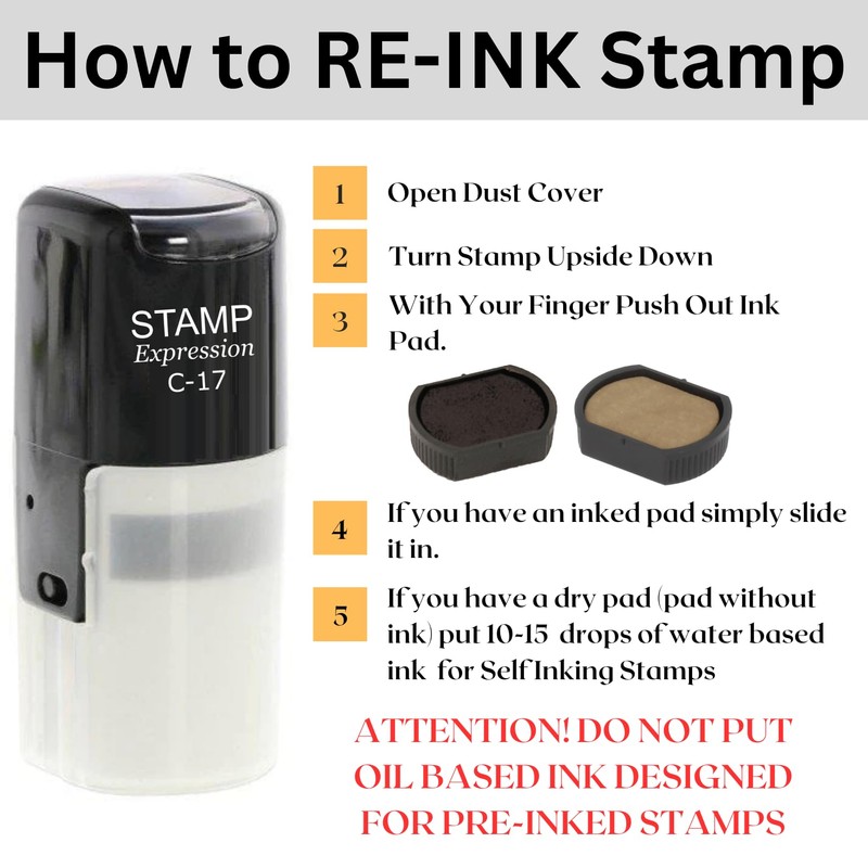 stampexpression - X in The Circle Self Inking Rubber Stamp