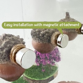 Jumping Spider Hide,Made from Real Acorns, a Jumping Spider Enclosure Accessory, Magnetic Bark Jumping Spider Habitat, Handmade Jumping Spider Platform, Decorative Accessory. (Cave)