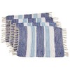 SARO LIFESTYLE 4867.M1420B Amalfi Collection Striped Chindi Placemats (Set of