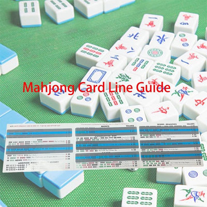 spansee 8 PCS Mah Jongg Line Reader, Mahjong Card Line