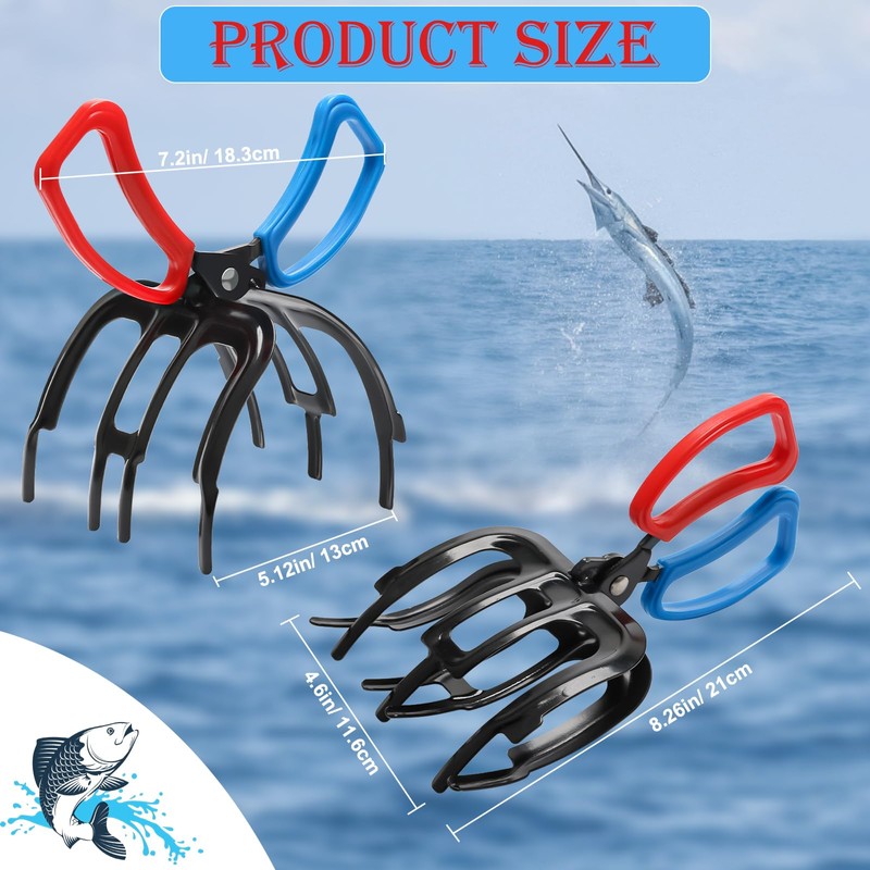 Windspeed 2PCS Metal Fishing Pliers, 3 Claw Fish Gripper Control