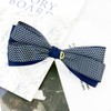 Burnaby dot color combination ribbon hairpin 8cm / 버나비 도트