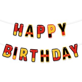 Cartoon Happy Birthday Banner, Cartoon Themed Happy Birthday Garland Decorations for DIY Hanging Party Backdrop Supplies(Mouse Style)