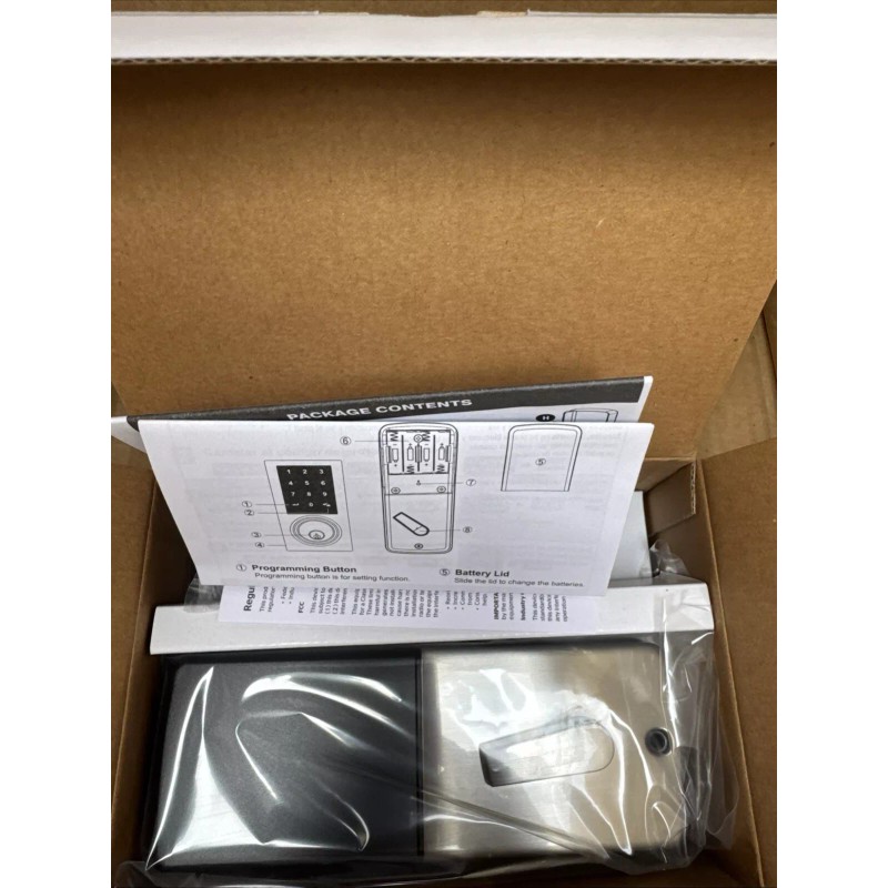 Shield Security Electronic Touchpad Deadbolt Lock Satin Nickel Finish by