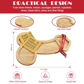 XILAZAB Aperitif Board, Extra Large Cheese Board Charcuterie Boards Novelty Solid Wood Party Plates Funny Cheese Platter for Housewarming Bachelorette Engagement Party (Cherry Wood Color 13)