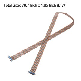 MECCANIXITY IDC Rainbow Wire Flat Ribbon Cable DB37 Female to DB37 Female 78.7 Inch Length 2.54mm Pitch Breadboard Jumper Wires for Electronic Projects