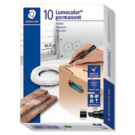 Staedtler Lumocolor 350-5 - marcador permanente (punta de cincel ancha, recargable), color verde