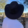 AIMBEAR Sombrero de Piel Color Negro con Malla | Plegable,
