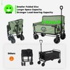 3-in-1 Large Collapsible Folding Wagon, BENEHIKE Foldable Beach Wagon with