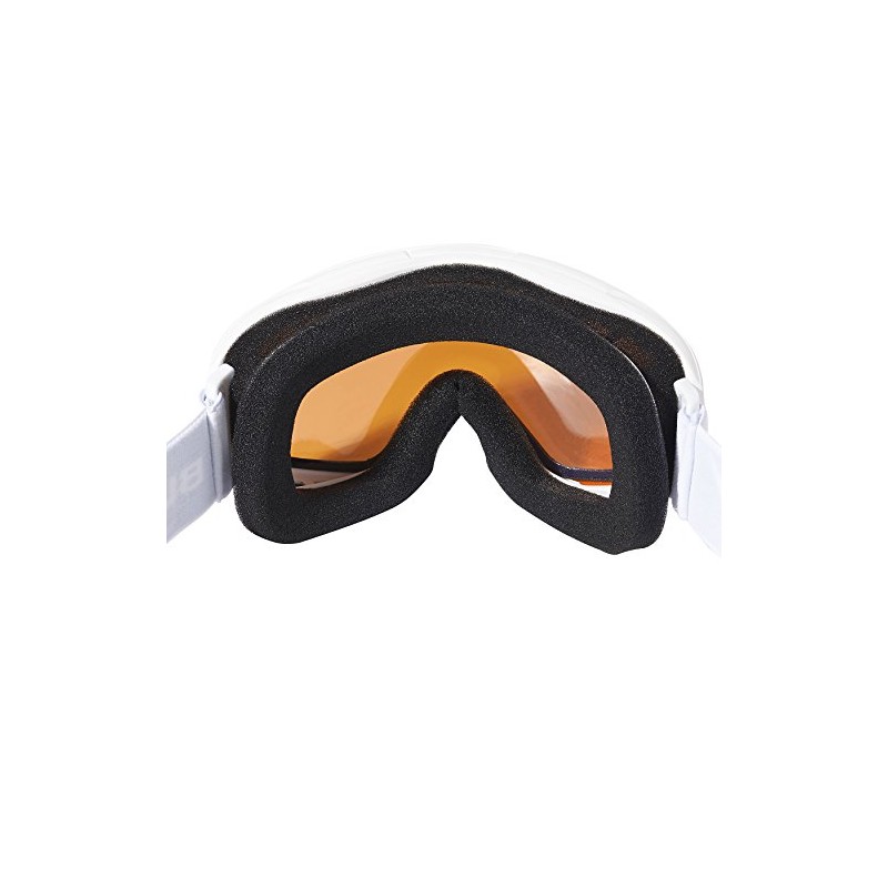 Black Crevice Adult Ski Goggles, White/Orange, One size