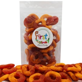 FirstChoiceCandy Chilli Chamoy Spicy Gummy Rings (2 Pound, Peach)