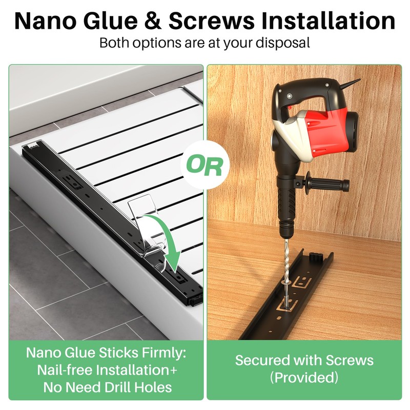Pull out Cabinet Organizer, 2-pack, Expandable(12"-20") Heavy Duty Slide out