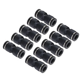 LokoCar Quick Connect Pneumatic Fitting Fits For 3/8 OD Push to Connect Air Line Hose Fittings Straight Type Pack of 10