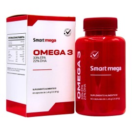 Omega 3 con 33% EPA y 22% DHA 60 cápsulas Smart Mega Anahuac