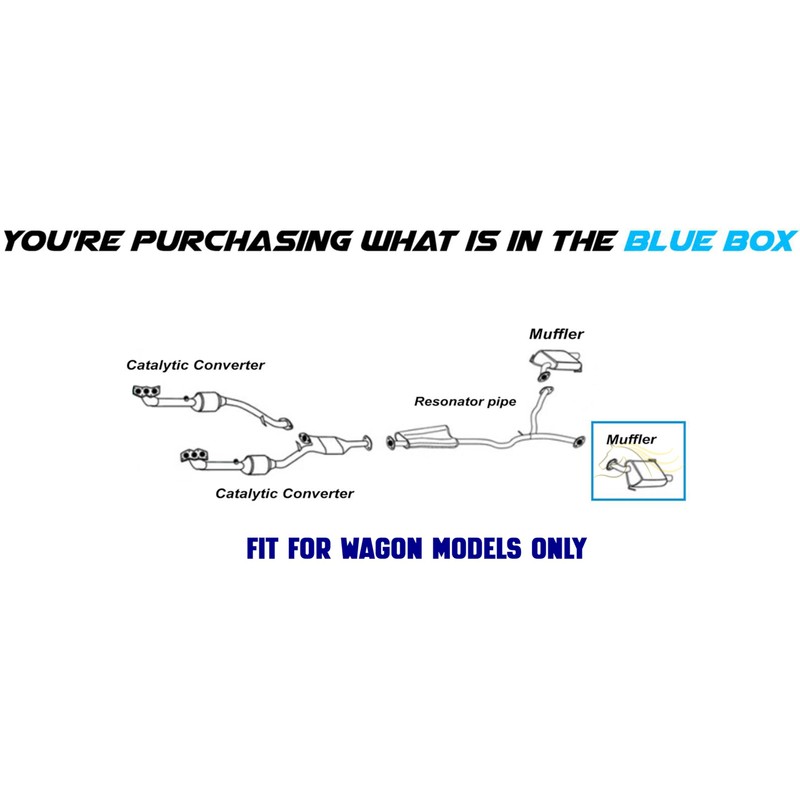 Exhaust Driver Side Rear Muffler for 2005-2009 Subaru Outback 3.0L