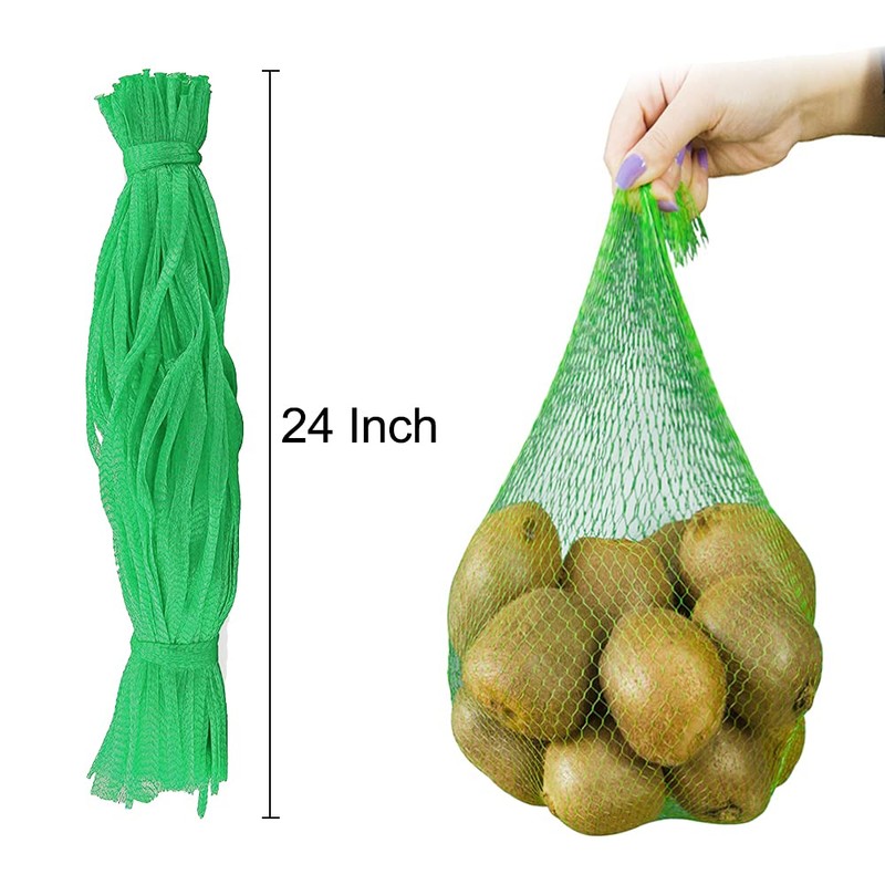 100 PCS Plastic Mesh Bags for Produce Seafood Fruit &