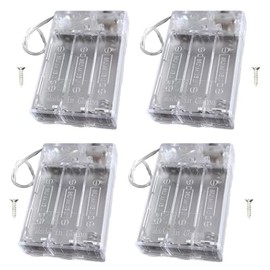 BKAEIMSTWR 8PCS 3 AA LED String Battery Holder and Screws, 3 x 1.5V AA Battery Holder and Switch for LED String Light DIY or Fixing