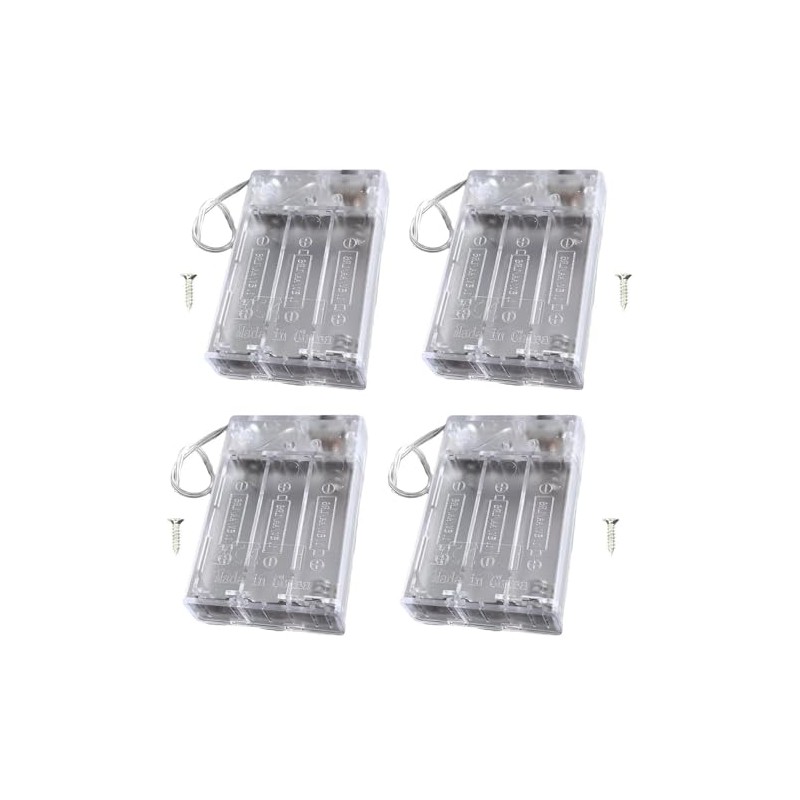 BKAEIMSTWR 8PCS 3 AA LED String Battery Holder and Screws,