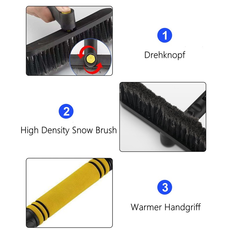 LuckyQianyi, 90 cm Ice Scraper Car with Broom Snow Brush