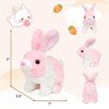 Easfan Walking Rabbit Interactive Electronic Pet Plush Bunny Toy with