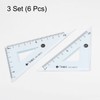sourcing map 6piece Triangle Ruler Square Set 10cm 30/60 and