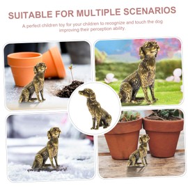 ABOOFAN 1Pc Solid Brass Dog Sculpture Antique Dog Figurine for Home Garden Decoration All Weather Material for Indoor and Outdoor Use