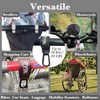FYGL Stroller Hooks - Leather Buggy Clips, Pushchair Carabiner Clip