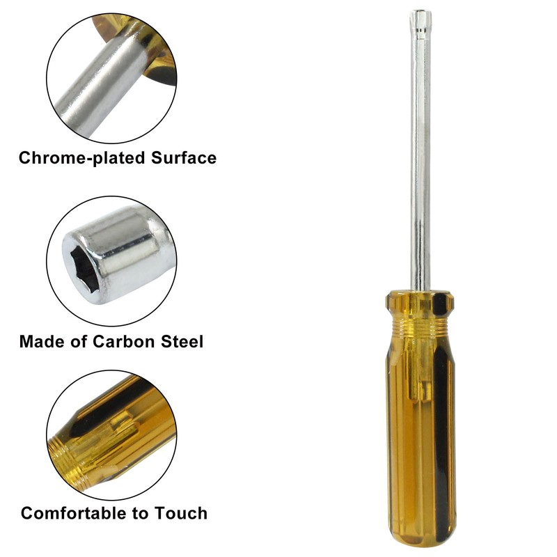 Murtenze 4MM Socket Wrench Screwdriver, 2 Pack Hex Socket Wrench