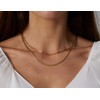 JECOMY Dainty Gold Layered Necklaces for Women 18K Gold Plated