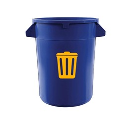 Trash Label Vinyl Decal Design #1 Waste Basket Waterproof Recycle Sticker (White, 2.4" x 3")