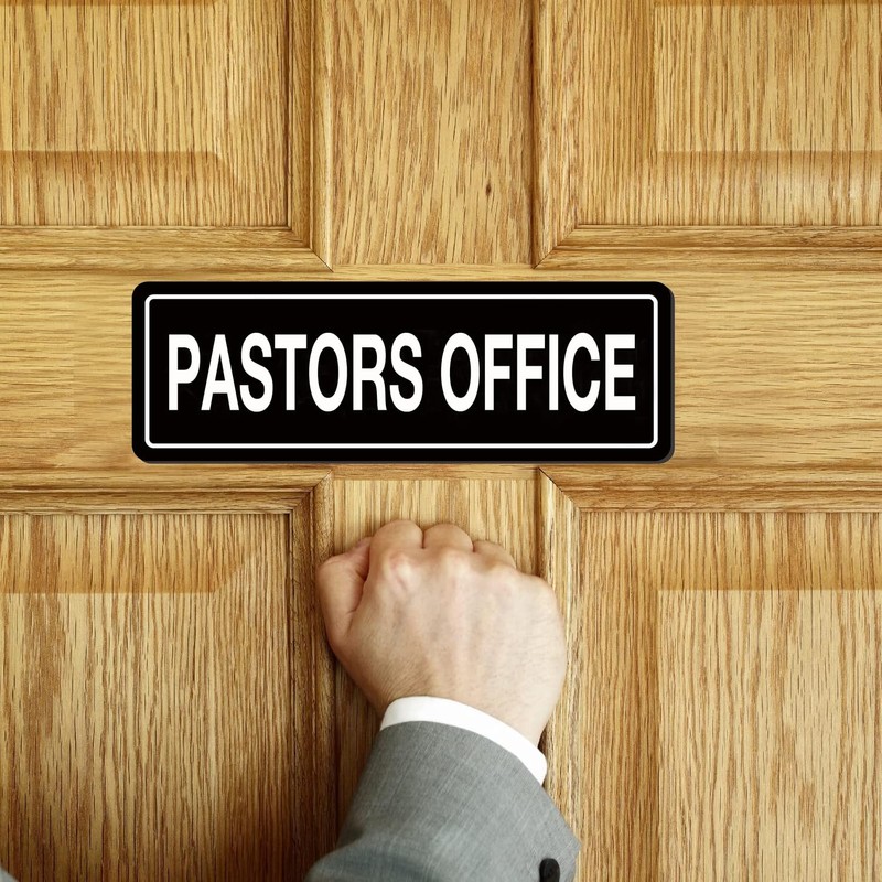 Pastors Office Acrylic Sign Door Wall Signage for Church House