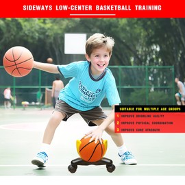 bibahala Sideways Low-Center Dribbling Sliding Clamps Basketball Training Equipment Improve Skills Agility Coordination Training Kit Suitable for Basketballs of Size 5, 6, and 7