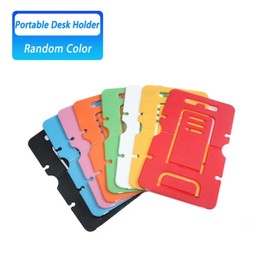 AYMBH Slim Smart Small Credit Card Size Portable Phone Stand – Ultra-Thin Foldable Desktop Holder for Smartphones – Lightweight and Compact Design Easy Travel & Hands-Free Viewing (Random Colour)