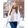 Aneco 4-in-1 Women Winter Beanie Hat Scarf Touchscreen Gloves Ear