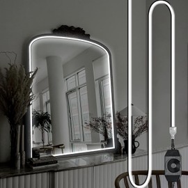 SenwenDeng White 6000k Mirror Light, 10ft 360 LED Hollywood Style Vanity Make Up Light, Ultra Bright White LED Neon Light, for Makeup Vanity Table & Bathroom Mirror, Mirror Not Included