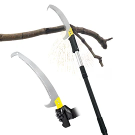 BlumeTrec 14.5FT Pole Saw with Adjustable Length for Tree Trimming, Lightweight Manual Pruning Saw with Mn Steel Blade, Long Extension Branch Cutter Pole Pruner for Yard, Garden, Patio & Forestry Use