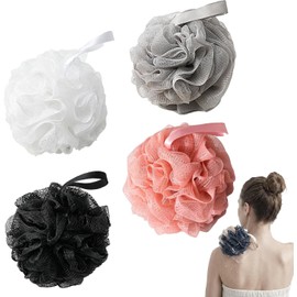 4 Piezas Esponja para Ba?o Corporal, Material Pe Suave y Duradero, Adecuado para la Exfoliaci?n Profunda de Hombres y Mujeres durante el Ba?o(4