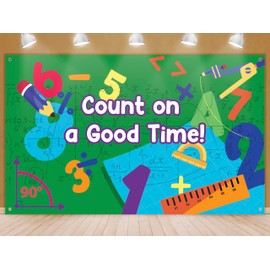 Math Pi Day Backdrop – Math Themed Backdrop, Math Birthday Banner, Math Background for Classroom- (70” x 43”)