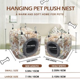 Paxikaka Bird Plush Nest Bed - Hanging Soft and Warm Hammock for Birds Parrot Parakeet Cockatiel Conure Hamster Rat Squirrels etc