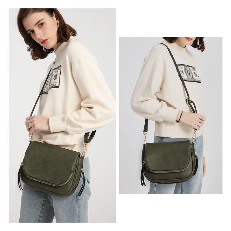 GLITZALL Small Crossbody Bag for Women PU Leather Over Shoulder