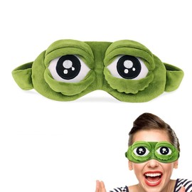 3D Frosch Schlafen Augenmaske Kinder, Flusen Karikatur Frosch Schlafen Lustige Neuheit Augenabdeckung, schlafmaske kinder, Flusen Karikatur Frosch Schlafen Lustige Neuheit Augen Abdeckung Eyeshade