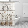 Tijuboni Farmhouse Shower Curtain Cotton Flowers Shower Curtains for Neutral