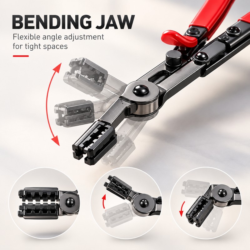 DKSTINYE Long Reach Locking Hose Clamp Pliers, Straight Jaw