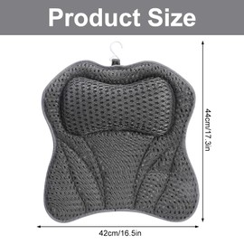 Nzkeuf Bath Pillow – Bath Cushion for Head and Neck, Soft 4D Air Bathtub Pillow with Ergonomic Design, Perfect for Relaxing Baths and Spa at Home