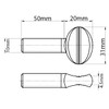 M10 (10mm x 50mm) Thumb Screws Wing Bolts Carbon Steel