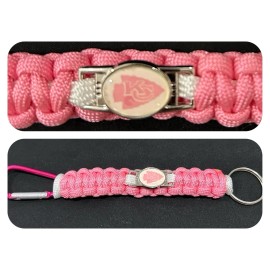Kansas City Chiefs (Pink) Inspired Paracord/Survi
