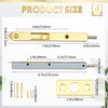 Hicarer 4 Pcs 7 Inch Solid Brass Flush Bolt French