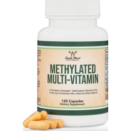 Double.Wood.Supplements Men's Multivitamin, Methylated B-Vitamins, Clean Label & Vegan, High Strength Fo