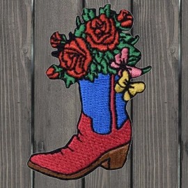 Paddys Patches Cowboy Boot Embroidered Patch — Iron On
