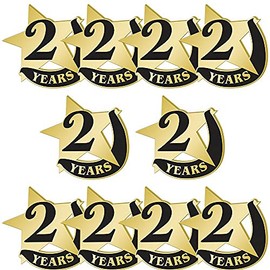 2 Years Award Pin, 2 Years Of Service Pins, Sold In Packs Of 10